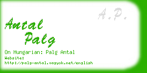 antal palg business card